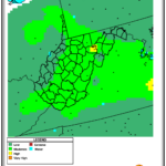 Wildfire Danger Map   Wv Division Of Forestry Regarding Fire In West Virginia Map