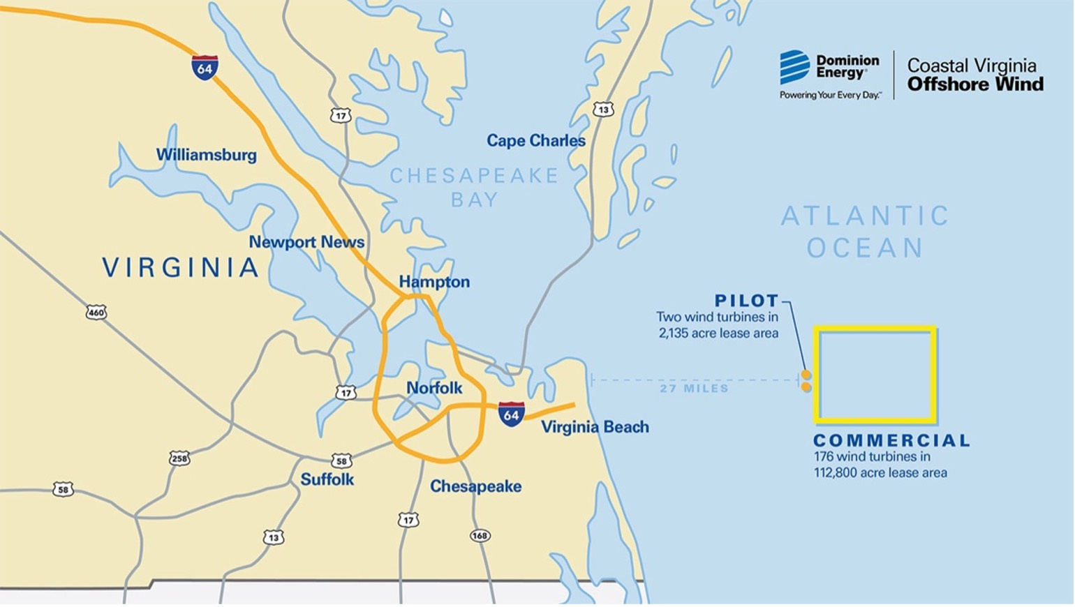 Wind Energy | Cvow | Dominion Energy with Coastal Virginia Offshore Wind Map