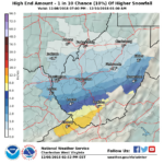 Winter Storm Brings Heavy Snowfall To The Coalfields Of Southern In West Virginia Average Snowfall Map