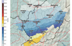 Winter Storm Brings Heavy Snowfall To The Coalfields Of Southern with regard to West Virginia Snowfall Map