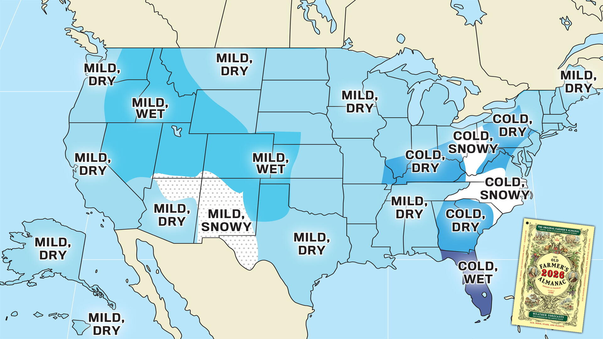 Winter Weather Forecast 2025–2026 For The U.s. | The Old Farmer&amp;#039;S regarding Snow Predictions For Virginia 2026 Map