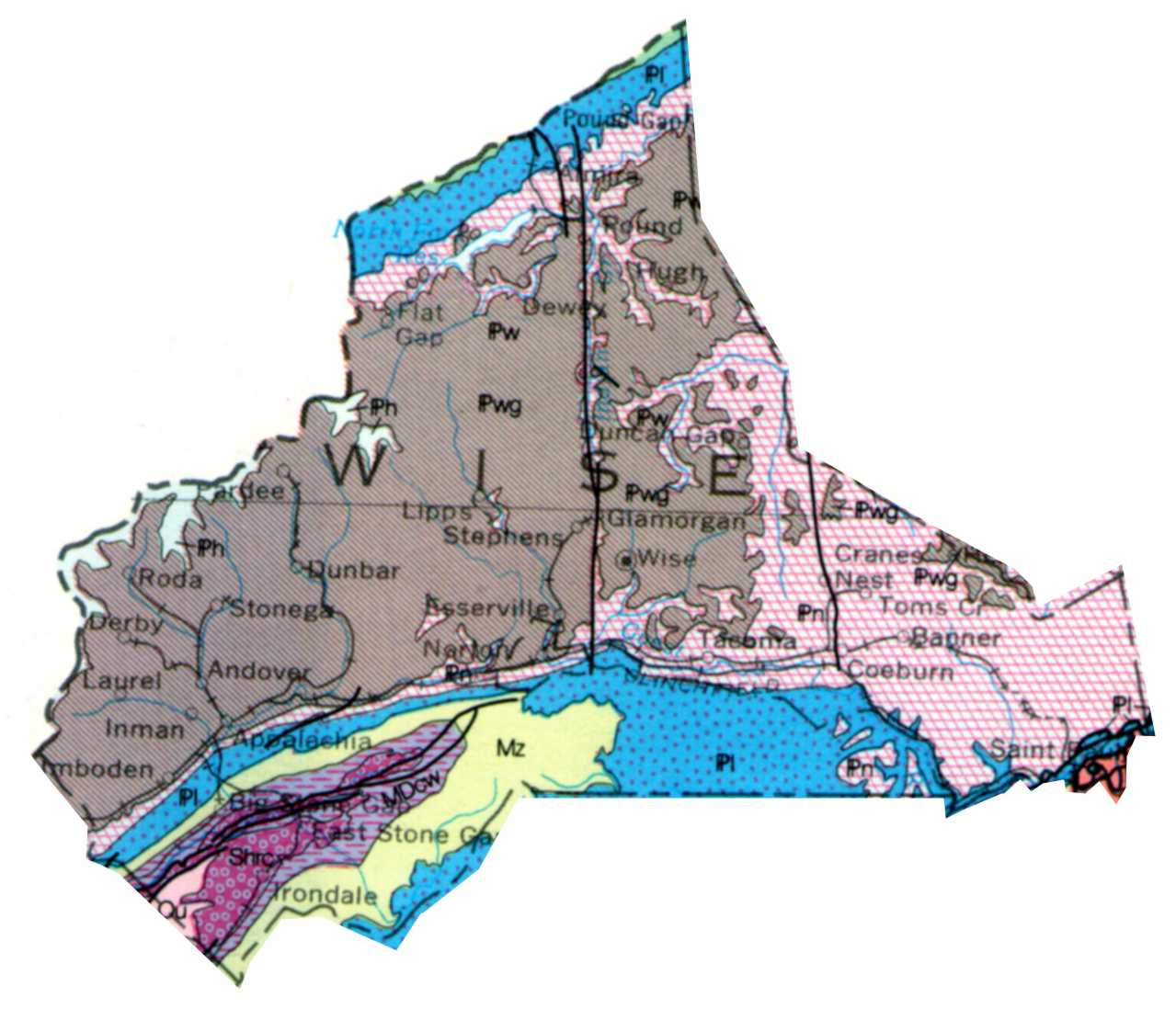 Wise County, Virginia within Map of Wise County Virginia