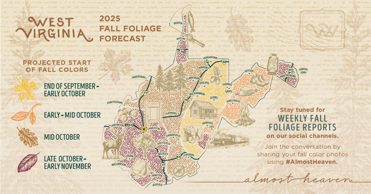 With Heavy Summer Rains, Officials Predict Strong Fall Foliage with regard to Fall Foliage Map West Virginia