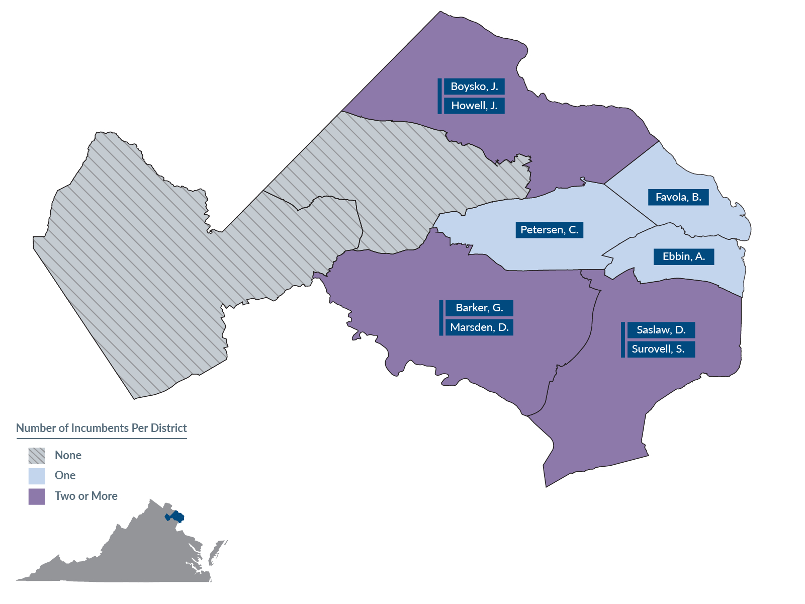 Without Regard To Incumbency inside Virginia State Senate Districts Map