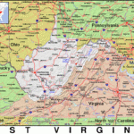Wv · West Virginia · Public Domain Mapspat, The Free, Open In Map Virginia And West Virginia